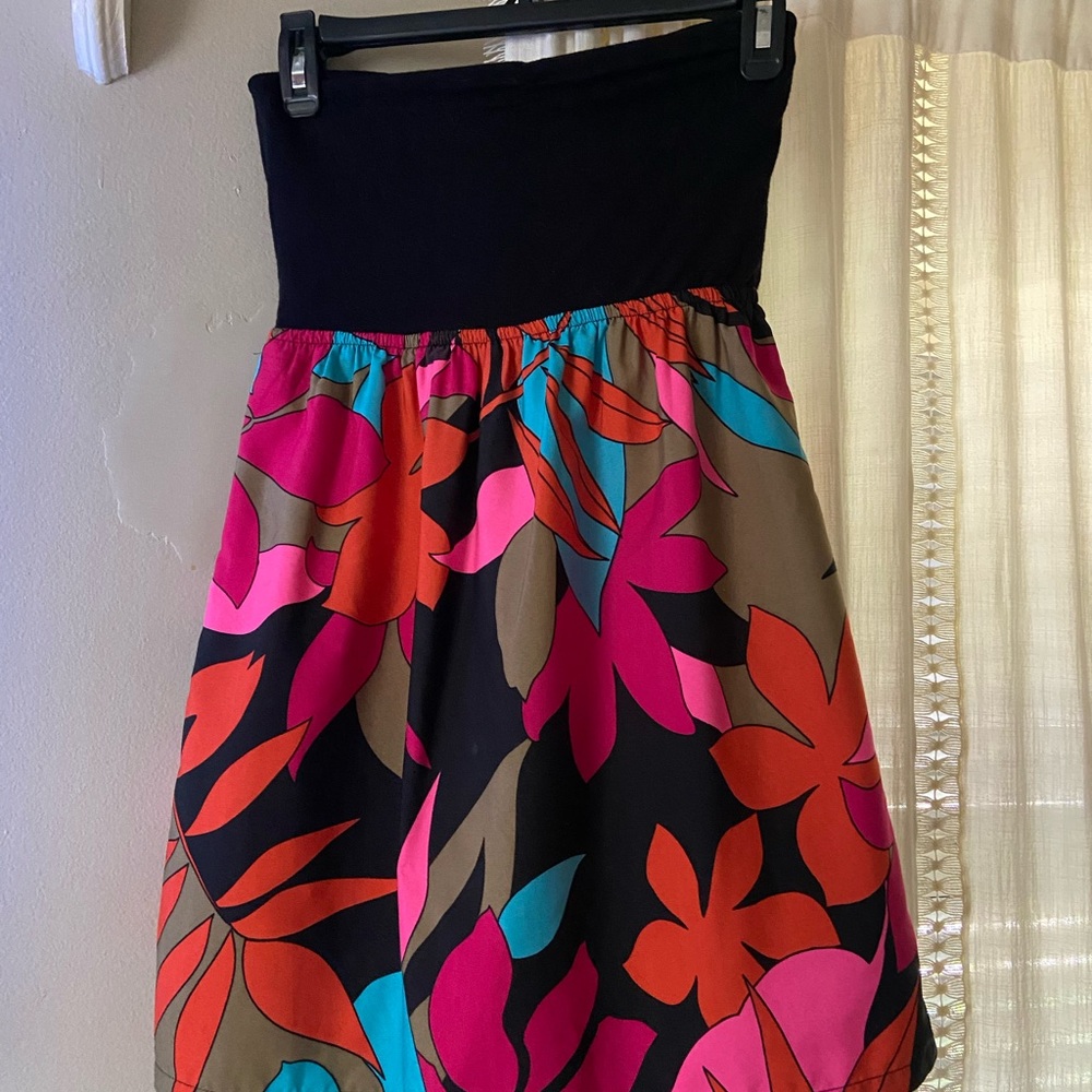 Roxy Floral Strapless Mini Dress